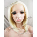 Stylish Lady Short Straight Blonde Synthetic Lace Front Wigs